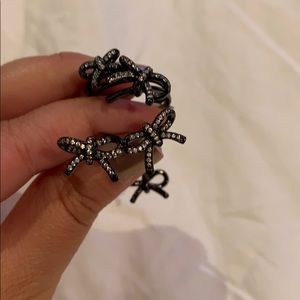 Fallon bows ring and earrings set